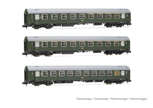 Arnold HN4421 DR 3er-Set OSShD Typ B Personenwagen grün 1x A + 1x AB + 1x Bc  Ep.III